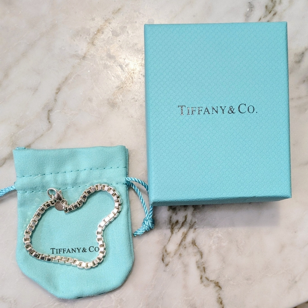 Tiffany & Co. Sterling Silver Box Chain Bracelet